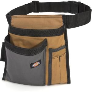 imageDickies 5Pocket Single Side Tool Belt PouchWork Apron Durable Canvas Construction Adjustable Belt for Custom FitTan