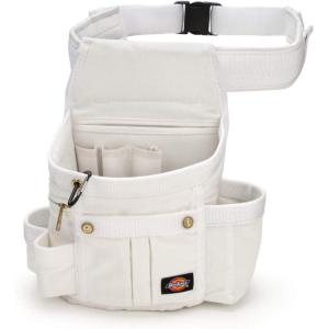 imageDickies 8Pocket Padded Tool BeltUtility Pouch for Painters Carpenters and Builders Adjustable 3Inch Belt Durable Canvas Construction WhiteWhite
