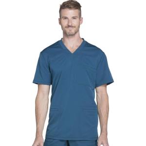 imageDickies Dynamix Men Scrubs Top VNeck DK640Caribbean Blue