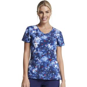imageDickies EDS Women Scrubs Top VNeck Print DK852Americana Stars