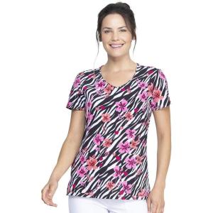 imageDickies EDS Women Scrubs Top VNeck Print DK852Print
