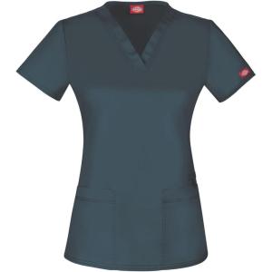 imageDickies EDS Women Scrubs Top VNeck Print DK876Caribbean