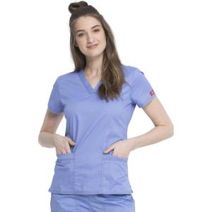 imageDickies EDS Women Scrubs Top VNeck Print DK876Ceil