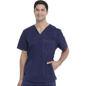 imageDickies Gen Flex Men Scrubs Top VNeck 81722Navy