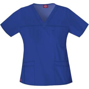 imageDickies Gen Flex Women Scrubs Top VNeck 817455Galaxy Blue