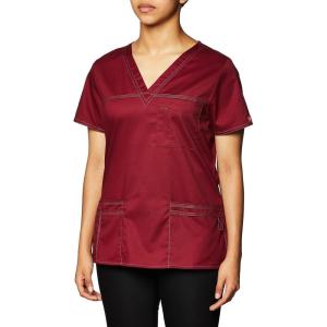 imageDickies Gen Flex Women Scrubs Top VNeck 817455Wine
