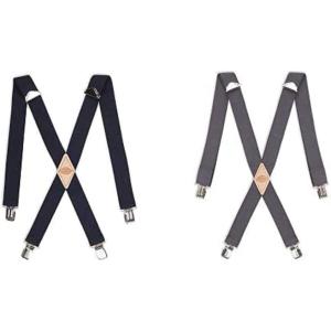 imageDickies Mens 114quot Solid Straight Clip Suspender  Adjustable Fit HeavyDuty ClipsNavyCharcoal