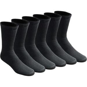 imageDickies Mens All Purpose Cushion Crew Socks Available in MXL 6 12 PairsBlack 6 Pairs