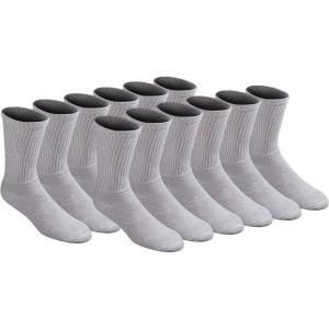 imageDickies Mens All Purpose Cushion Crew Socks Available in MXL 6 12 PairsGrey 12 Pairs