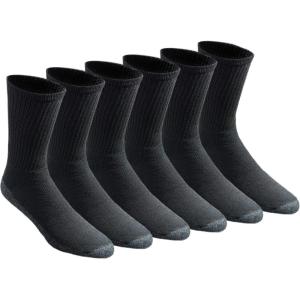 imageDickies Mens All Purpose Cushion Crew Socks Available in MXL 6 12 PairsStain Resist Black 6 Pairs