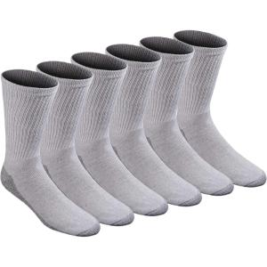 imageDickies Mens All Purpose Cushion Crew Socks Available in MXL 6 12 PairsStain Resist Grey 6 Pairs