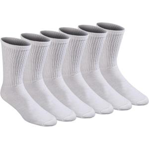 imageDickies Mens All Purpose Cushion Crew Socks Available in MXL 6 12 PairsWhite 6 Pairs