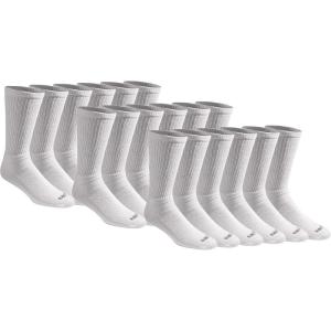 imageDickies Mens Cotton Blend Cushioned Work Crew Socks Available in Lxl 18 36 PairsWhite 18 Pairs