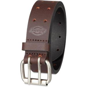 imageDickies Mens Double Prong Leather Work Belt  Fully Adjustable Regular ampamp Big and Tall SizesBrown