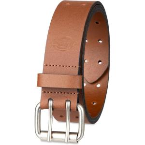 imageDickies Mens Double Prong Leather Work Belt  Fully Adjustable Regular ampamp Big and Tall SizesTan