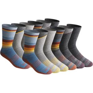 imageDickies Mens DriTech Original Moisture Control Crew Socks Available in MXXL 6 12 18 PairsBlue Assort 12 Pairs