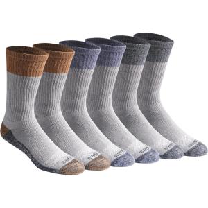 imageDickies Mens DriTech Original Moisture Control Crew Socks Available in MXXL 6 12 18 PairsColor Block Assorted 6 Pairs