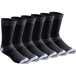 imageDickies Mens Dritech Moisture Control Max Full Cushion Crew Socks Available in MXL 6 12 PairsBlack 6 Pairs
