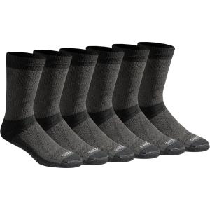 imageDickies Mens Dritech Moisture Control Max Full Cushion Crew Socks Available in MXL 6 12 PairsBlack Marl 6 Pairs