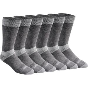 imageDickies Mens Dritech Moisture Control Max Full Cushion Crew Socks Available in MXL 6 12 PairsCharcoal 6 Pairs