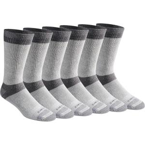 imageDickies Mens Dritech Moisture Control Max Full Cushion Crew Socks Available in MXL 6 12 PairsGrey 6 Pairs