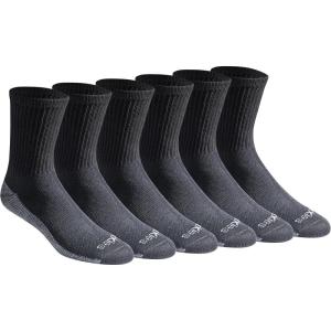 imageDickies Mens Dritech Moisture Control Midcrew Comfort Length Socks Available in Mxl 6 12 PairsComfort Length Black 6 Pairs