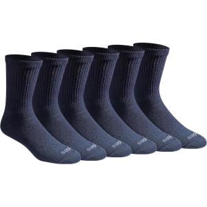 imageDickies Mens Dritech Moisture Control Midcrew Comfort Length Socks Available in Mxl 6 12 PairsComfort Length Navy 6 Pairs