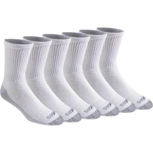 imageDickies Mens Dritech Moisture Control Midcrew Comfort Length Socks Available in Mxl 6 12 PairsComfort Length White 6 Pairs