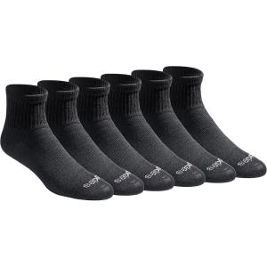 imageDickies Mens Dritech Moisture Control Quarter Socks Available in MXXL 6 12 18 PairsSolid Black 6 Pairs