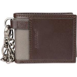 imageDickies Mens Slim Everyday Leather Bifold Chain WalletBrown Slimfold