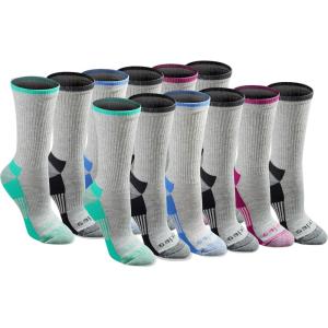 imageDickies Womens DriTech Essential Moisture Control Crew SocksGrey Assorted 12 Pairs