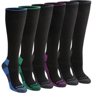 imageDickies Womens DriTech Essential Moisture Control Crew SocksKneehi Black Assort 6 Pairs