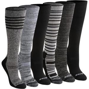imageDickies Womens DriTech Essential Moisture Control Crew SocksKneehi Black Grey 6 Pairs