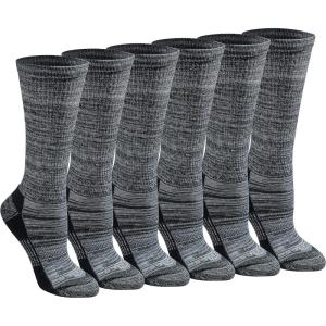 imageDickies Womens Dritech Fashion Moisture Control Crew Socks Available in SXL 5 6 12 PairsBlack Marl 6 Pairs