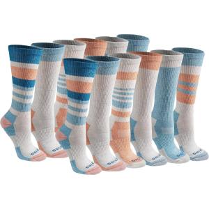 imageDickies Womens Dritech Fashion Moisture Control Crew Socks Available in SXL 5 6 12 PairsOatmeal Assorted 12 Pairs
