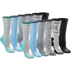 imageDickies Womens Dritech Fashion Moisture Control Crew Socks Available in SXL 5 6 12 PairsTribal 12 Pairs