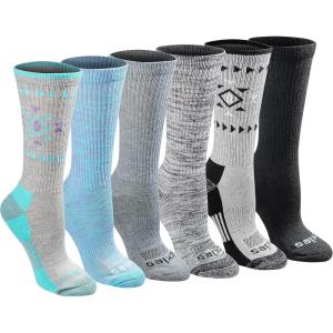 imageDickies Womens Dritech Fashion Moisture Control Crew Socks Available in SXL 5 6 12 PairsTribal 6 Pairs