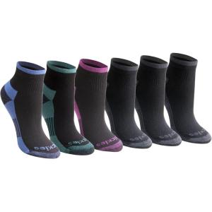 imageDickies Womens Dritech Moisture Wicking Quarter Socks Available in Ml 6 12 PairsBlack Assorted 6 Pairs