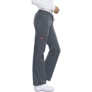 imageGen Flex Scrubs for Women Stretch Drawstring Cargo Pants for Women DK100Lt Pewter