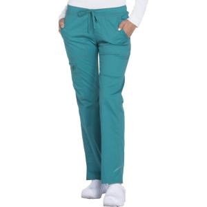 imageGen Flex Scrubs for Women Stretch Drawstring Cargo Pants for Women DK100Teal