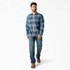 imageDickies Mens Long Sleeve Flex Flannel ShirtDark Denim
