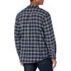 imageDickies Mens Long Sleeve Flex Flannel ShirtInk NavyChocolate BrownClear Blue Unbalanced