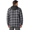 imageDickies Mens Relaxed Fit Icon Hooded Quilted Shirt JacketBlack Charcoal Plaid
