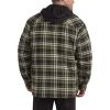 imageDickies Mens Relaxed Fit Icon Hooded Quilted Shirt JacketChocolateTactical Green Plaid
