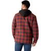 imageDickies Mens Relaxed Fit Icon Hooded Quilted Shirt JacketDark Navy Brick Ombre
