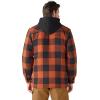 imageDickies Mens Relaxed Fit Icon Hooded Quilted Shirt JacketGingerbread Buffalo Plaid