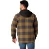 imageDickies Mens Relaxed Fit Icon Hooded Quilted Shirt JacketNavy Brown Duck Buffalo