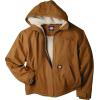 imageDickies Mens Sanded Duck Sherpa Lined Hooded JacketBrown V1