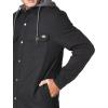 imageDickies mens Fleece Hooded Duck Shirt Jacket With HydroshieldBlack