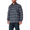 imageDickies Mens Big ampamp Tall Water Repellent FleeceLined Flannel Shirt JacketDark NavyDark Denim Plaid